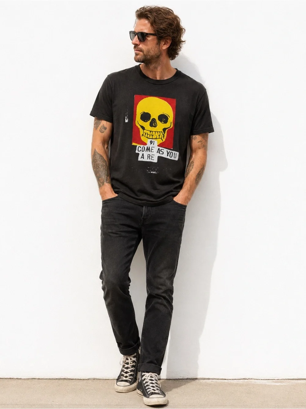 Imogene + Willie Come As You Are ’91 Skull Graphic T-Shirt Black XL USA Cotton
